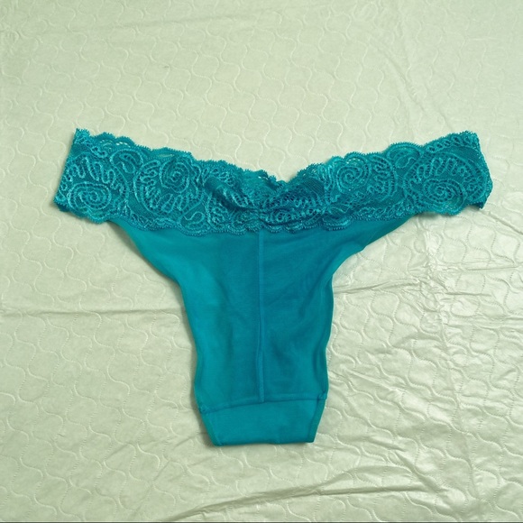 Victoria’s Secret turquoise nylon mesh lace panty - Picture 5 of 14